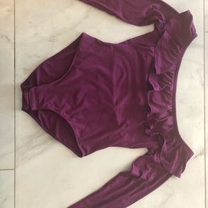 Off the shoulder body suit